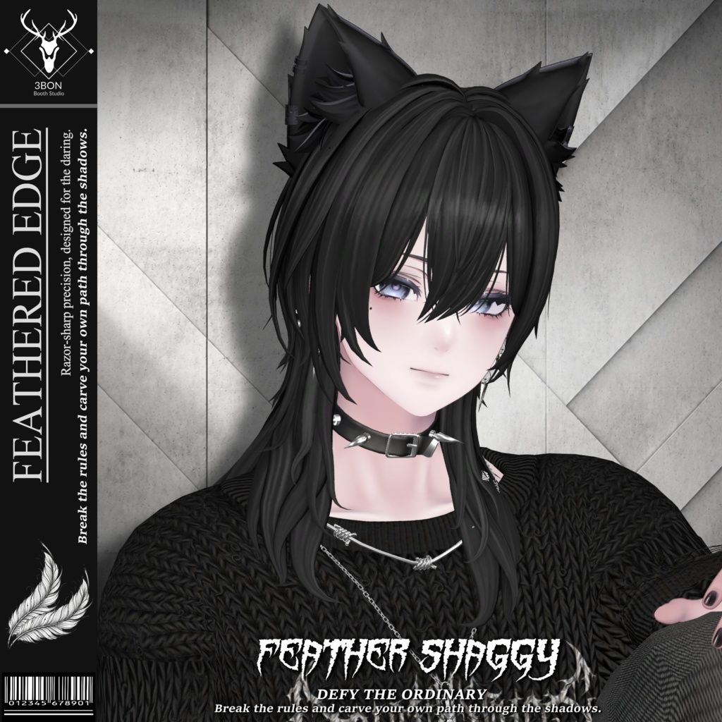 Feather Shaggy Hair #3BON