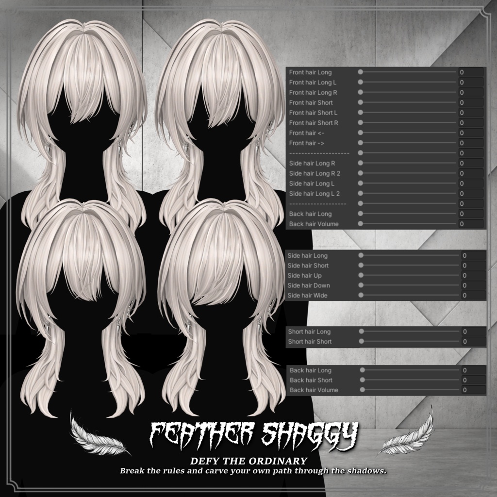 Feather Shaggy Hair #3BON