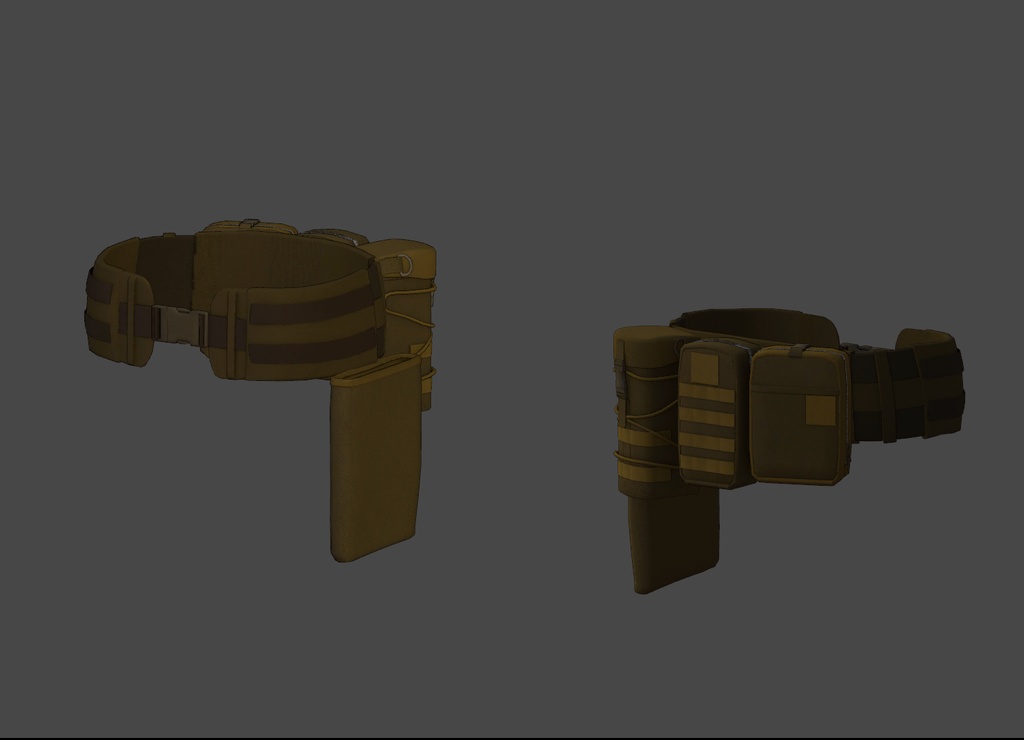 「Grus」用ウォーベルト+ポーチセット BA-004 "MOLNIYA"(3Dモデル)