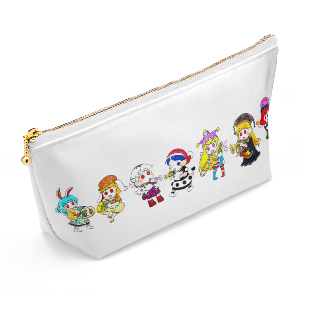 後戸にゃんこと金管紺珠伝ポーチ