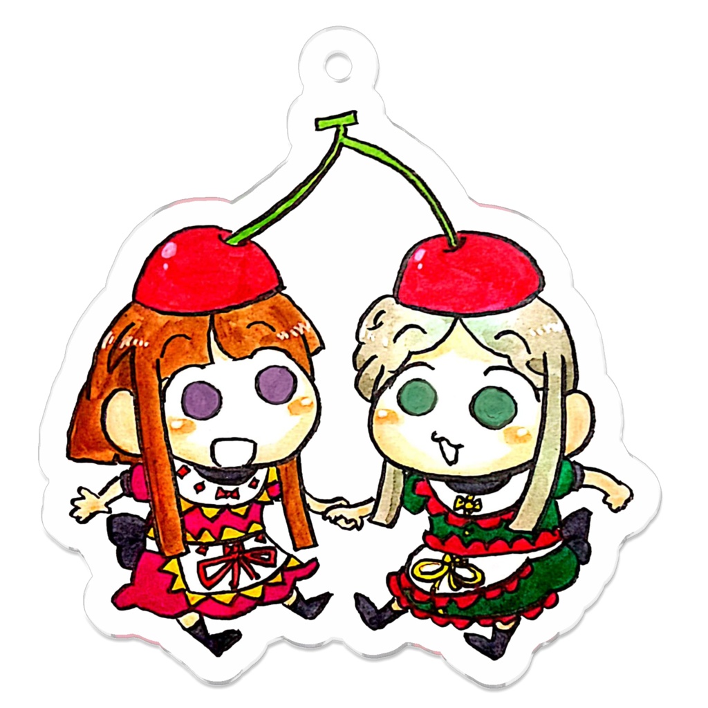 さくらんぼ二童子アクリルキーホルダー