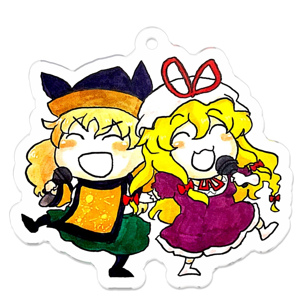 隠岐奈と紫アクリルキーホルダー