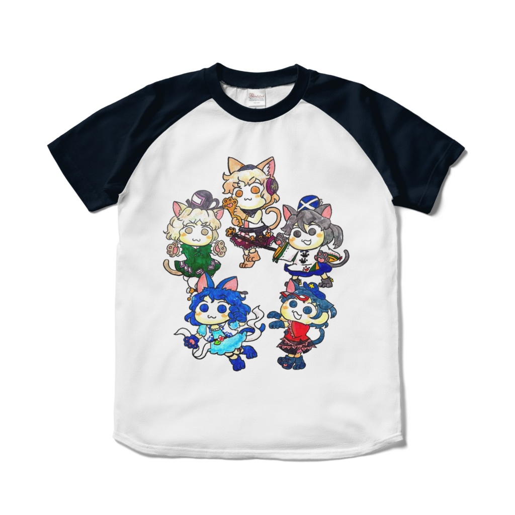 神霊猫(しんれいびょう)ラグランTシャツ