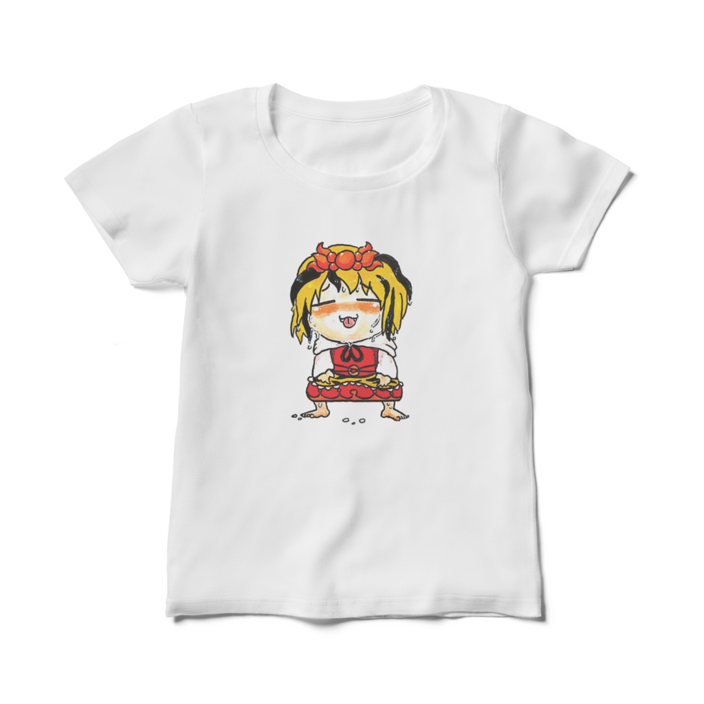 びしゃびしゃもんてんレディースTシャツ