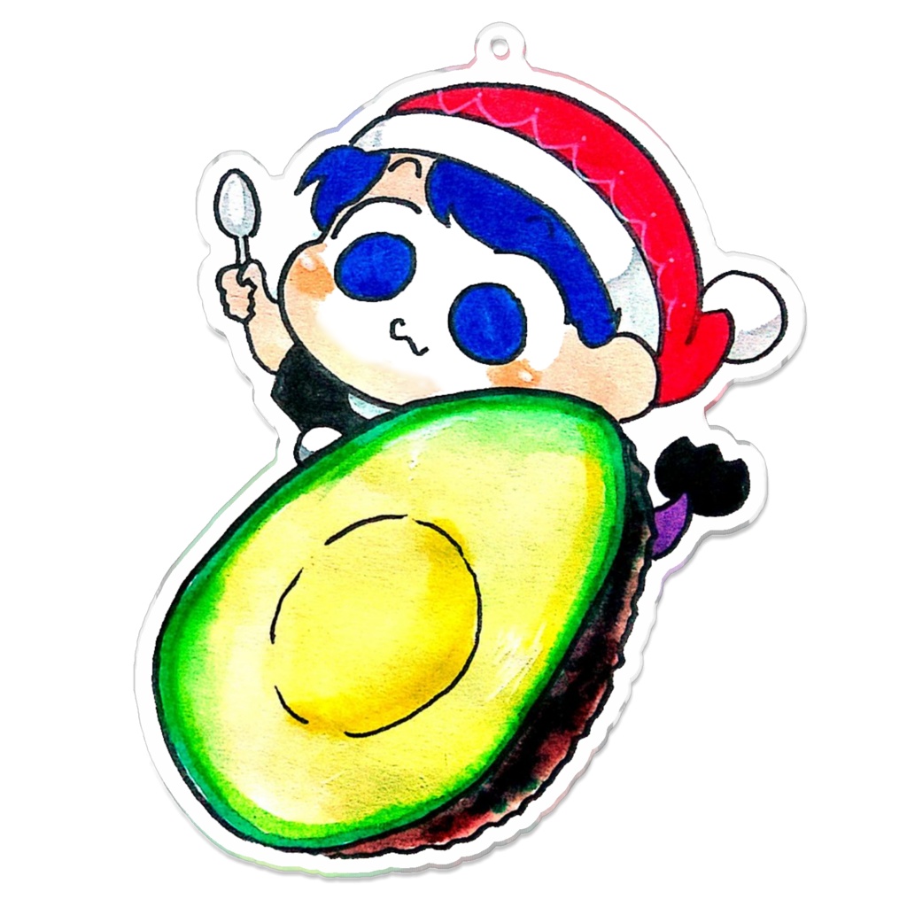 ドレミーとアボカド🥑アクリルキーホルダー - 100 x 100 (mm)