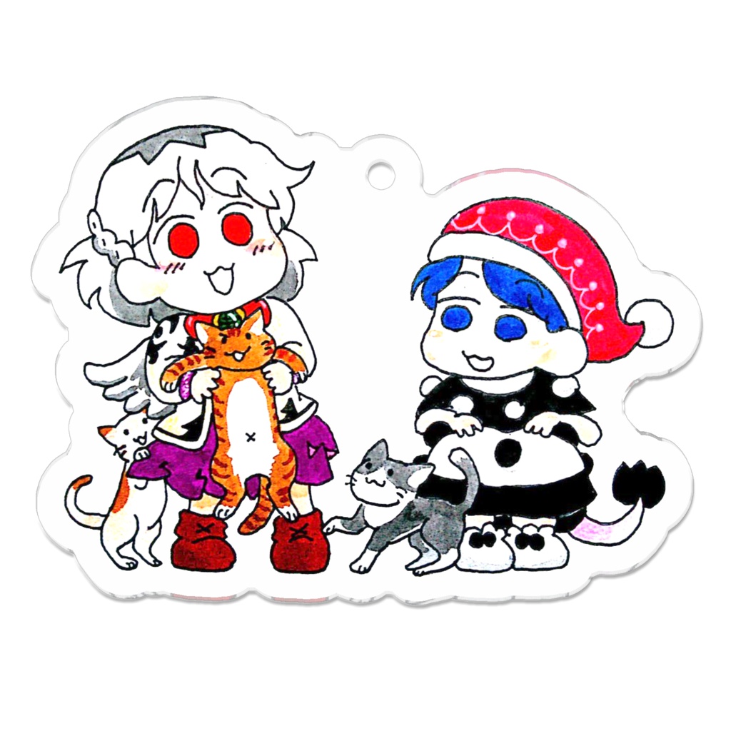 ドレサグとにゃんこアクリルキーホルダー