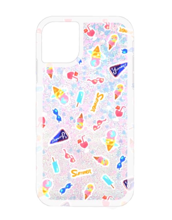 【iPhone11】 サマースノー　グリッターケース
