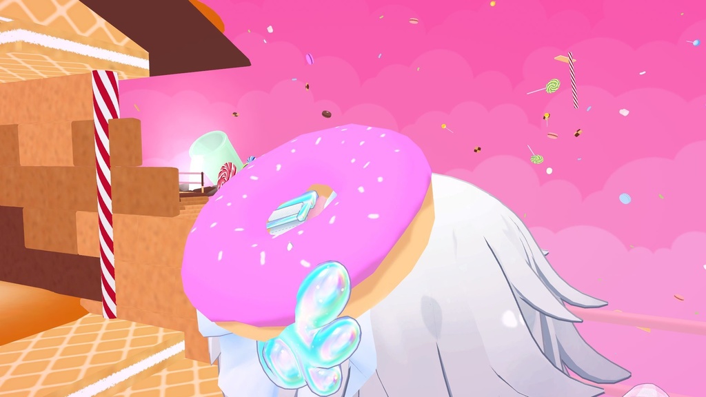 【VRC】かわいい!カラフルドーナツ【2パターン7色セット】🍩