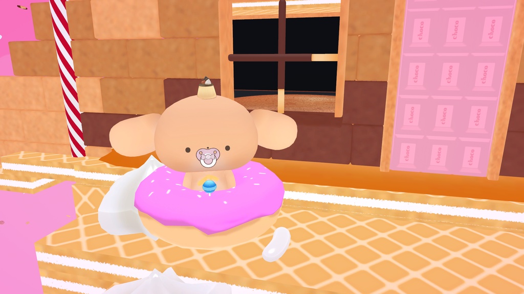 【VRC】かわいい!カラフルドーナツ【2パターン7色セット】🍩