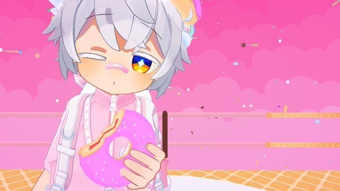 【VRC】かわいい!カラフルドーナツ【2パターン7色セット】🍩