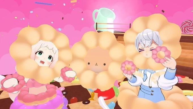 【VRC】かわいすぎる!ポンデドーナツ【3パターン7色セット】