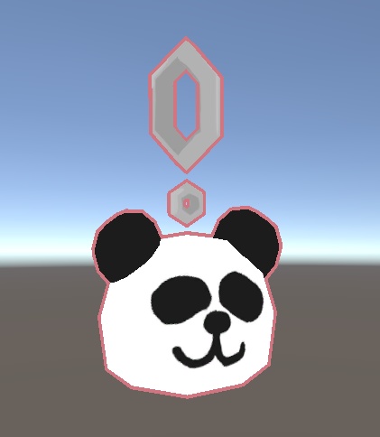 【VRC】かわいい!パンダイヤリング&パンダ指輪のセット