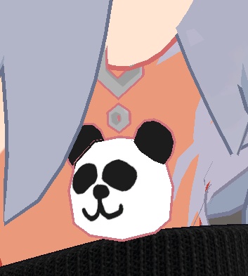 【VRC】かわいい！パンダイヤリング＆パンダ指輪のセット