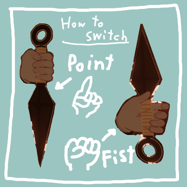 【VRC】かっこかわいい!持ったり持ち替えたりできる!クナイ!