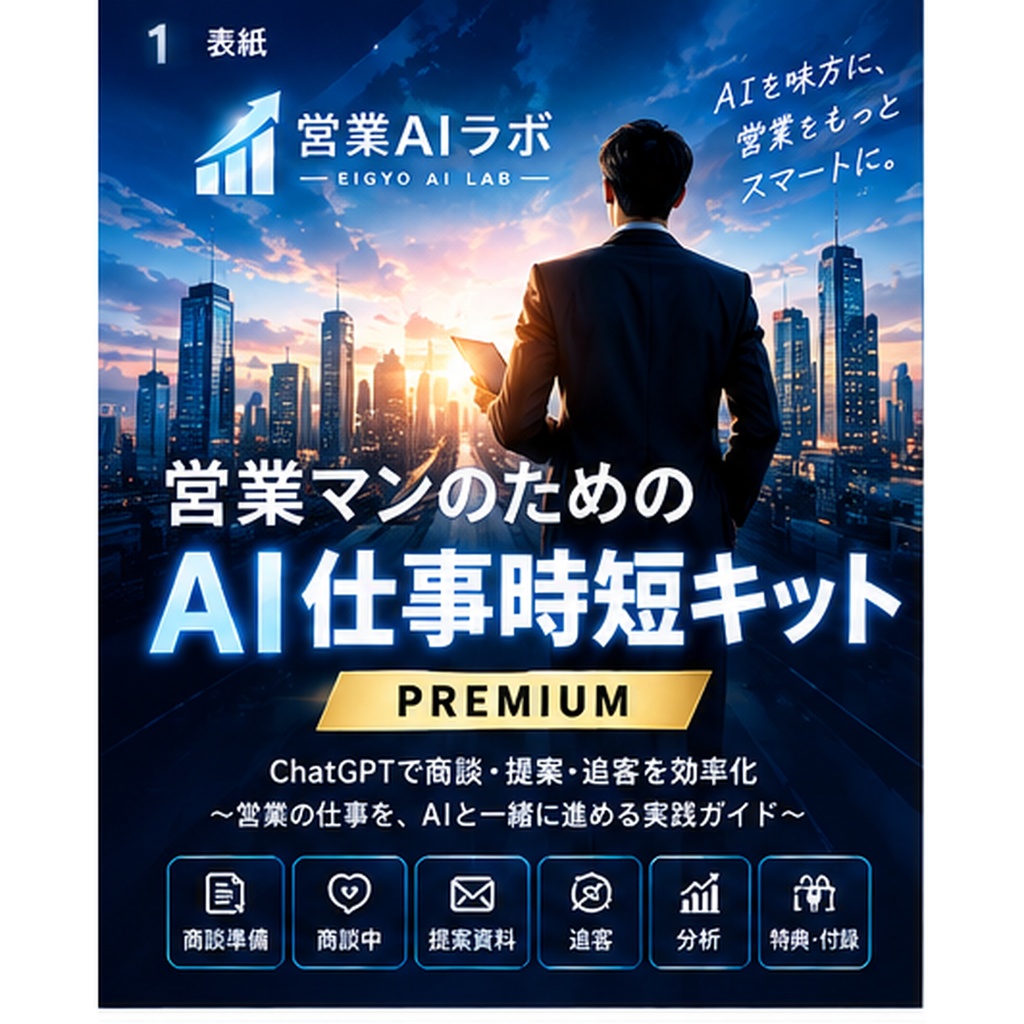 営業マンのためのAI仕事時短キット|ChatGPTで商談・提案・追客を効率化