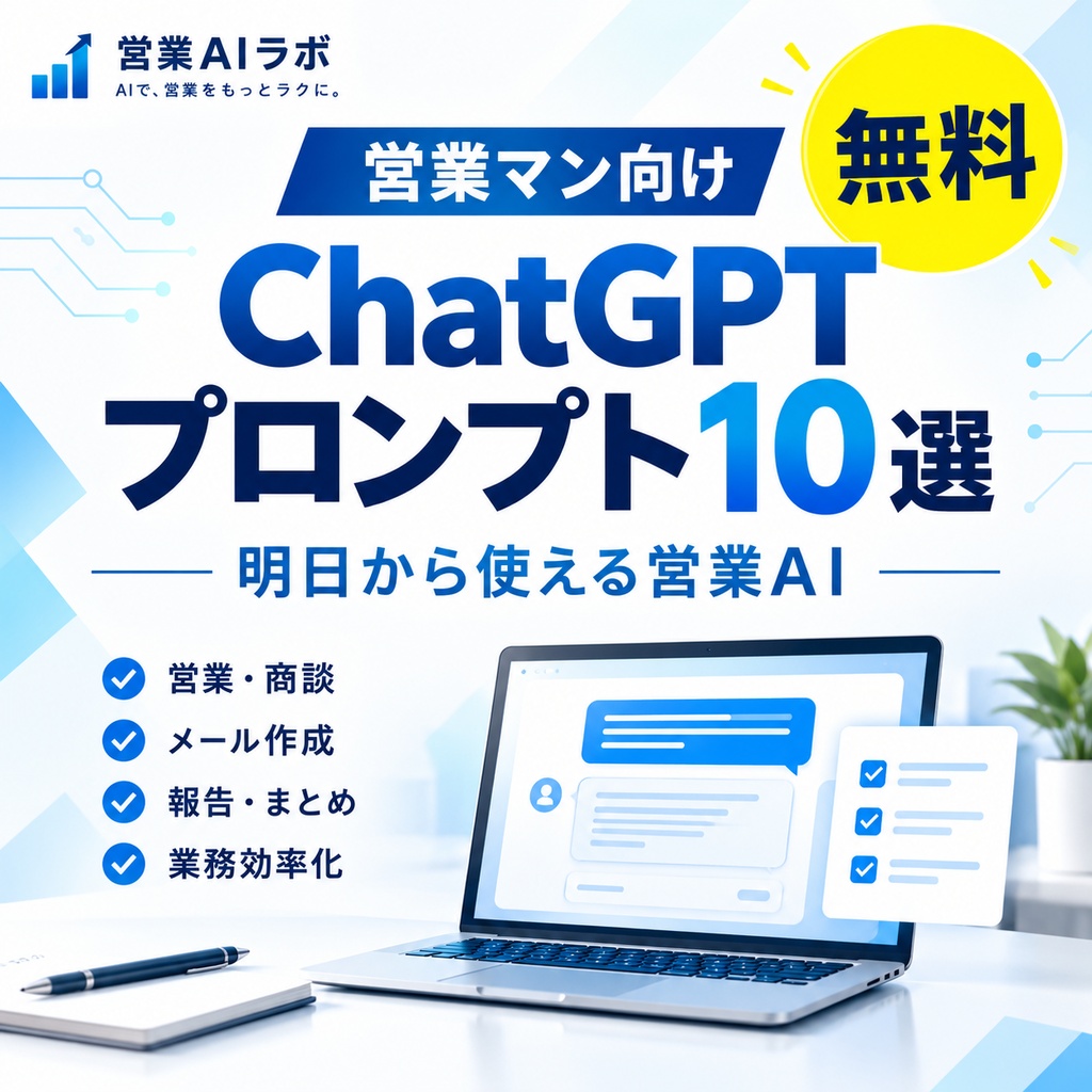 【無料】営業マン向け ChatGPTプロンプト10選｜明日から使える営業AI