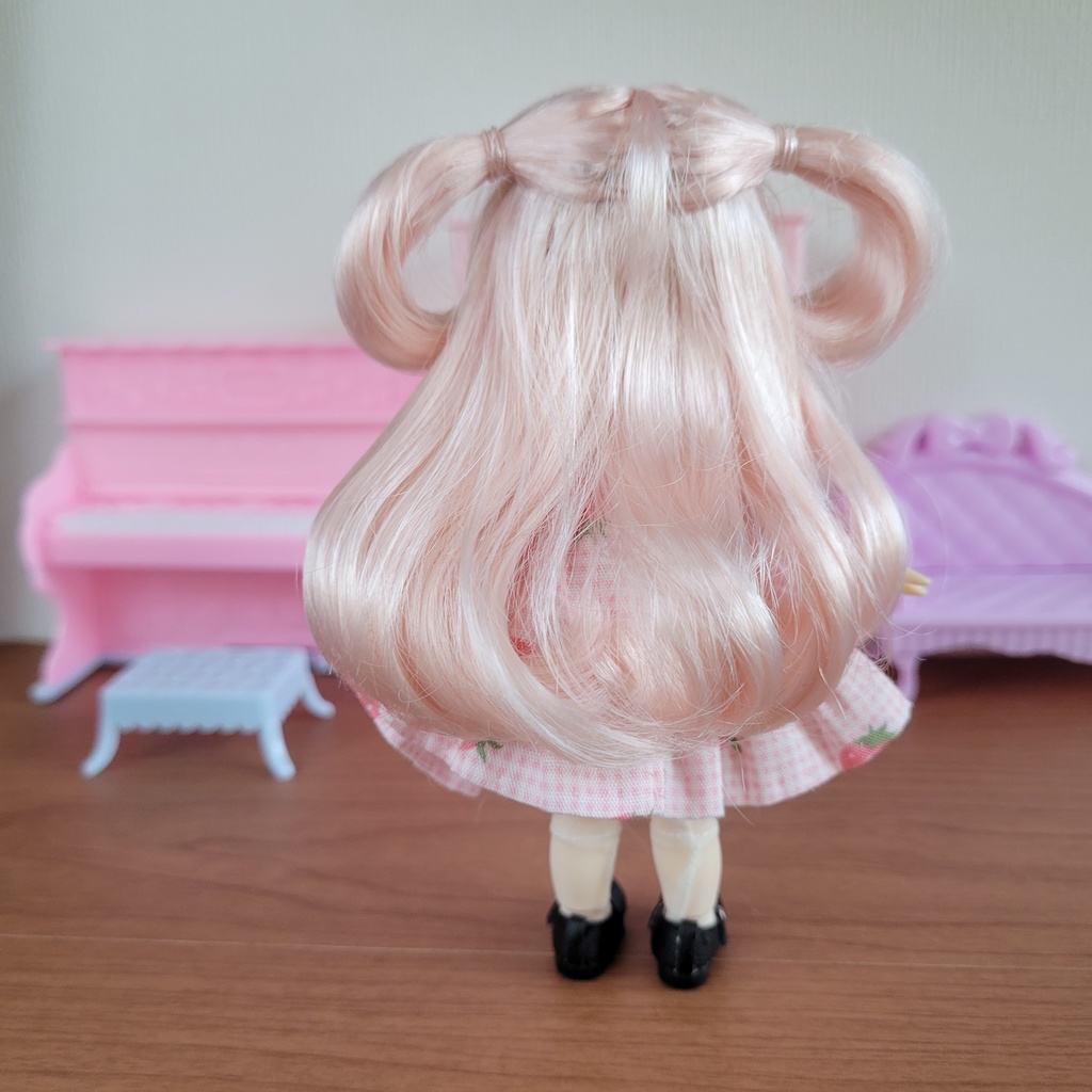 【4inch】くるりんハーフツイン ベビーピンク