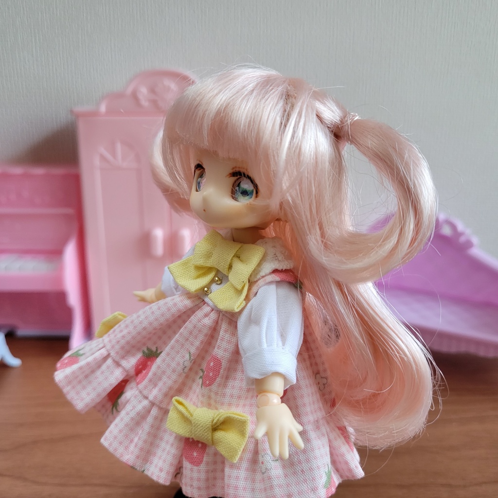 【4inch】くるりんハーフツイン ベビーピンク