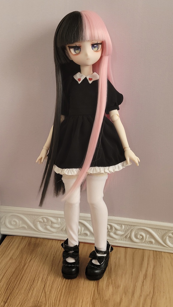 7・9inch ジェミニ姫カット 黒×ピンク