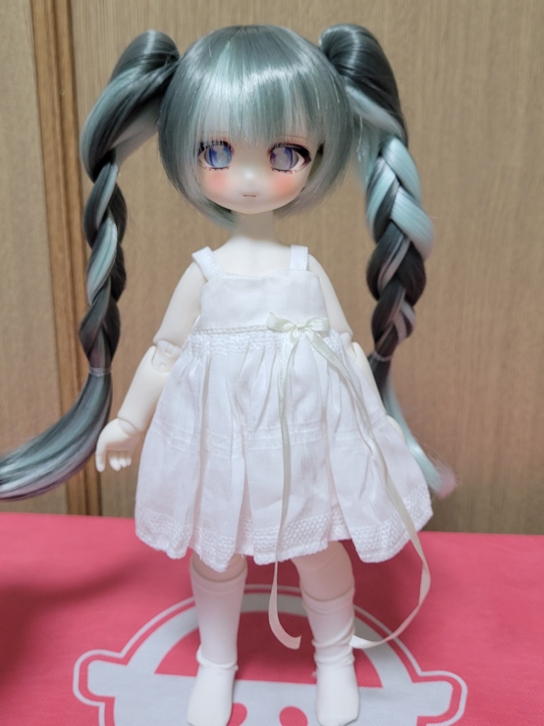 7inch・ミックスみつあみツイン　ひすい