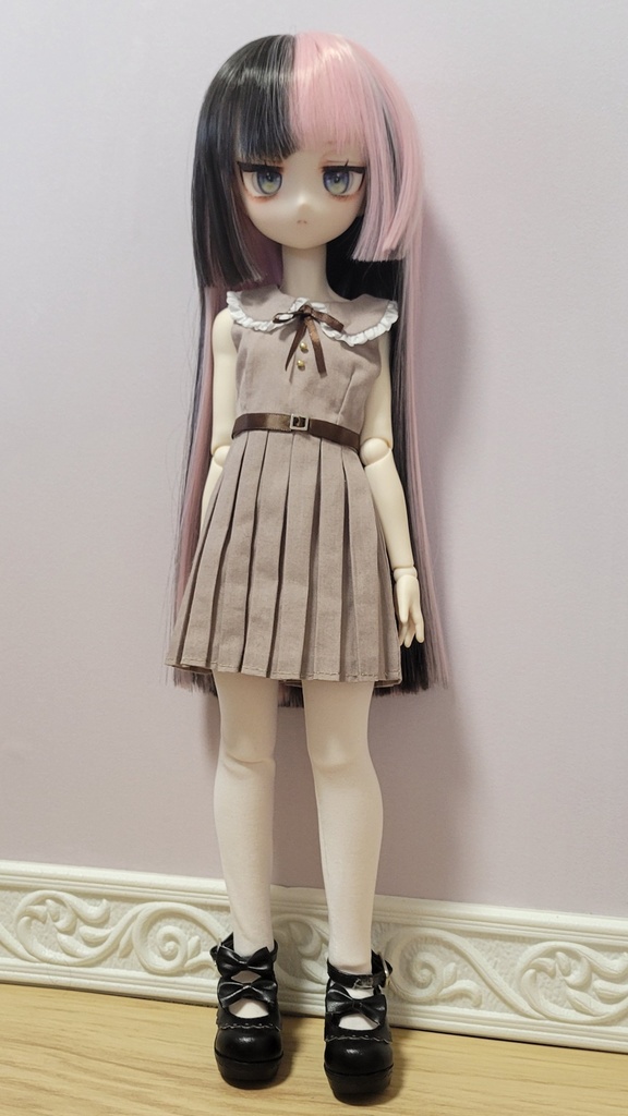 【MDD】袖なしプリーツワンピ