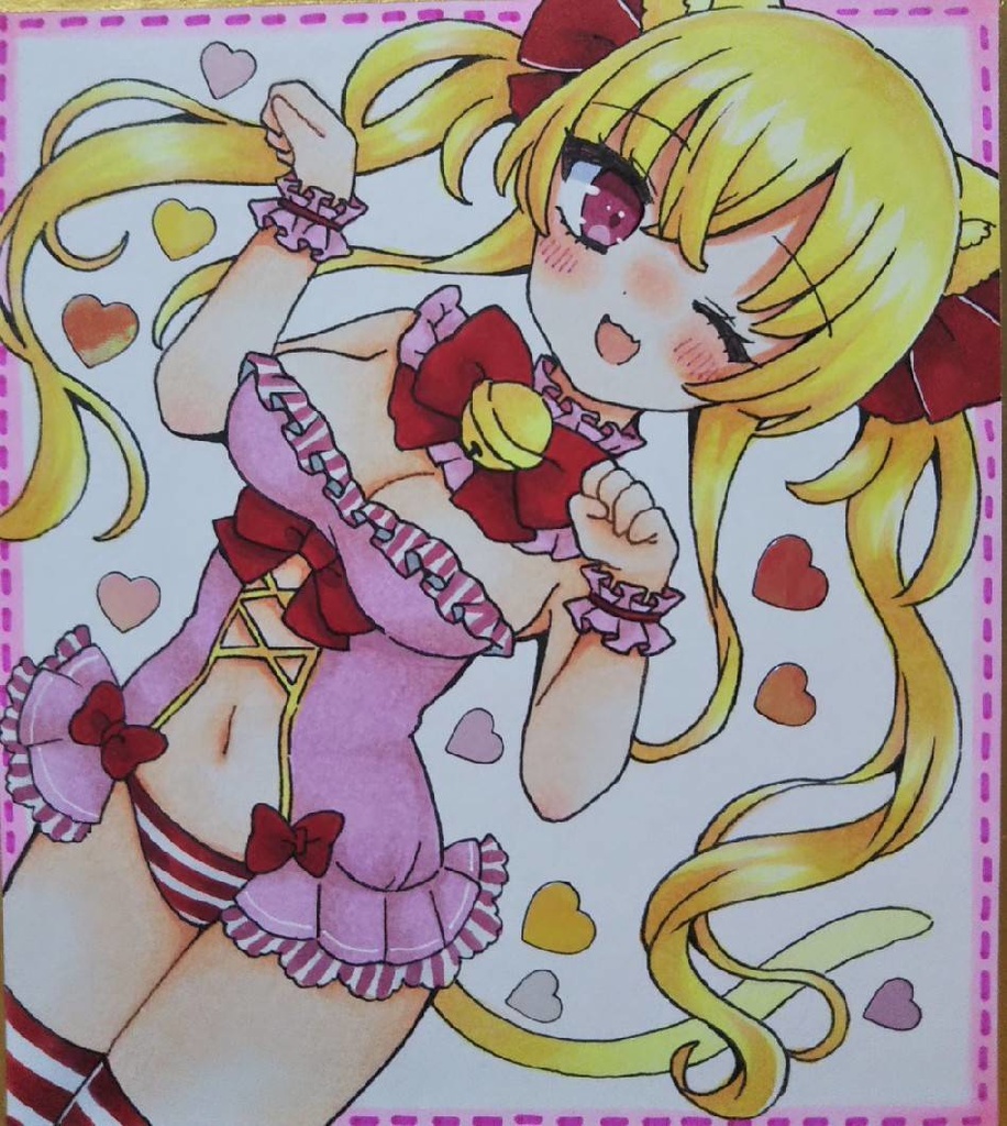 オリジナル　手描き色紙