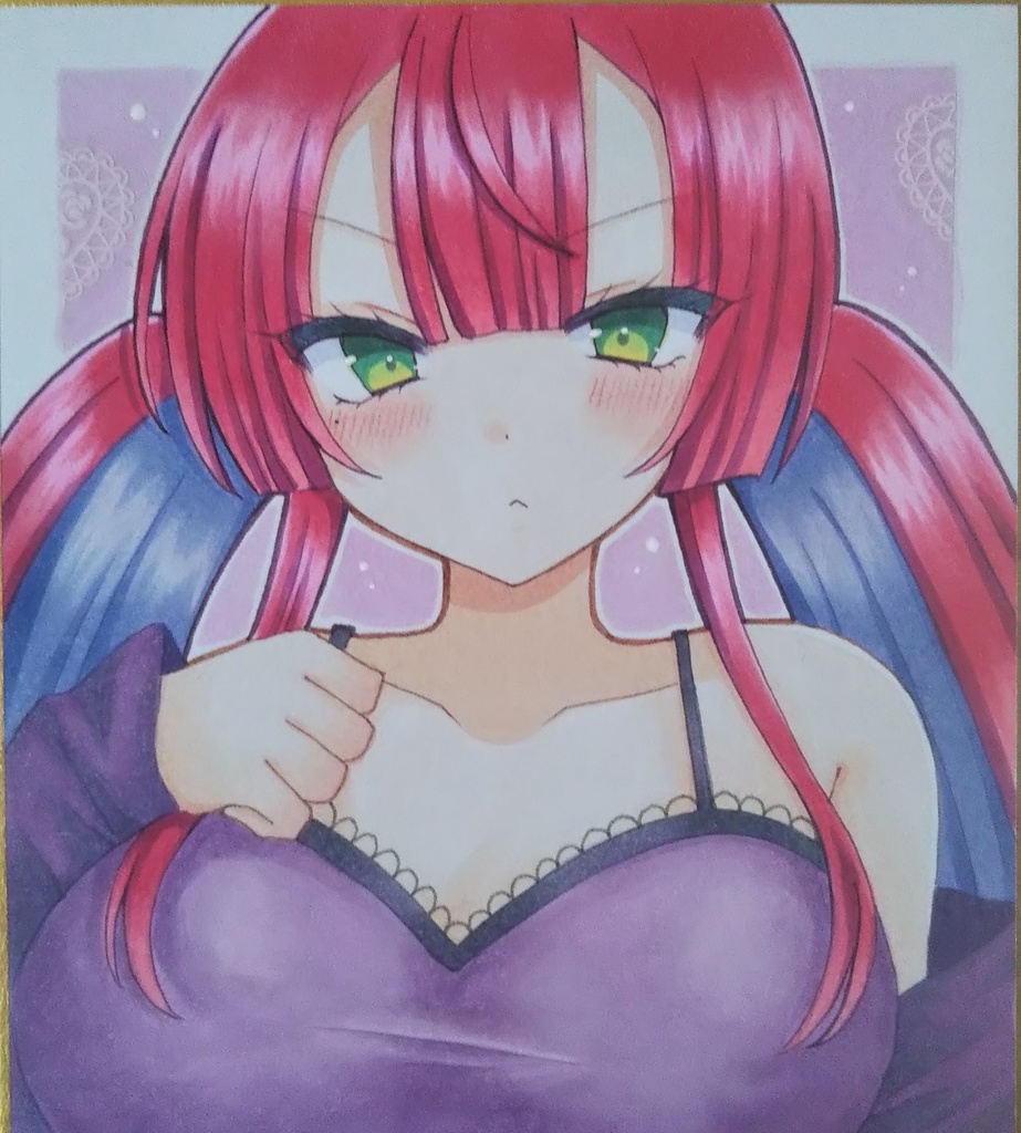 麻雀ファイトガール 手描き色紙