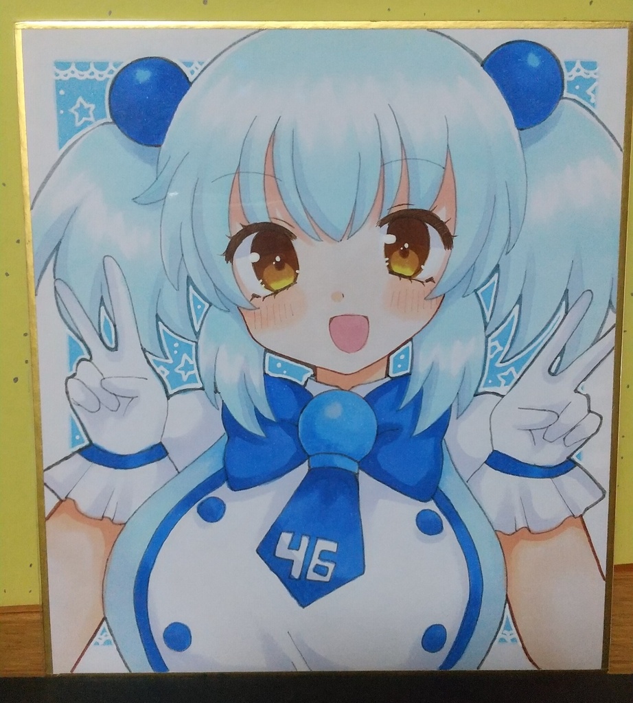 ボンバーガール 手描きイラスト