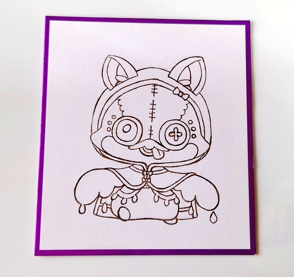 ヨダカ アナログ小色紙(画像は未完成の途中の物)