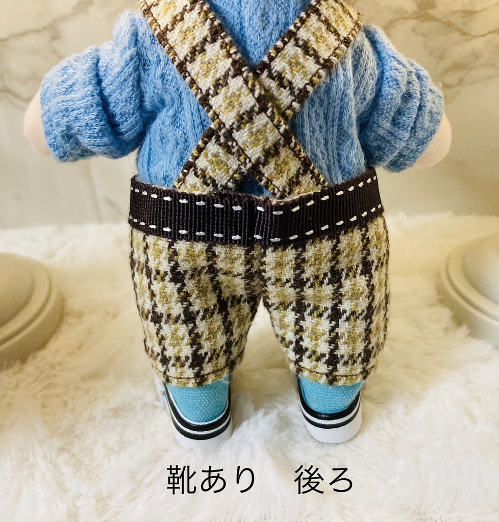 チェックサロペット