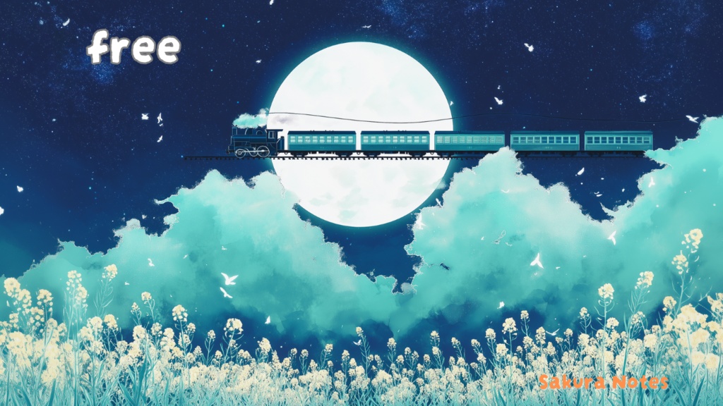 【フリーBGM】「Midnight moon train」リラックスlo-fi 和 - 作業用・配信用