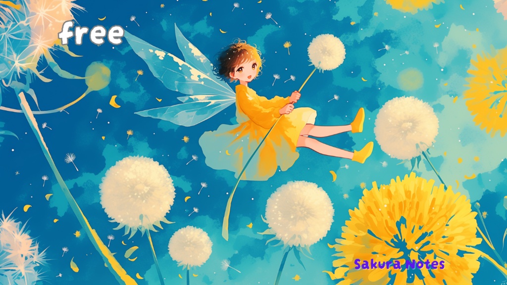 【フリーBGM】「たんぽぽ空に舞う」kawaii future bass和 - 作業用・配信用