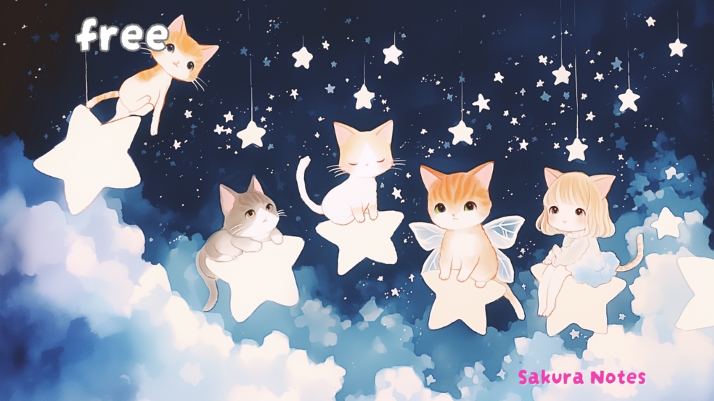 【フリーBGM】「星座にねこ座はありますか？」kawaii future bass和 - 作業用・配信用