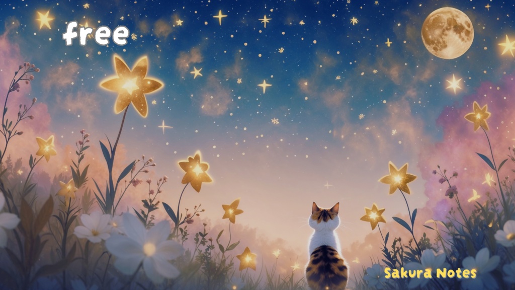 【フリーBGM】「Starry sky and swaying star flowers」kawaii lo-fi jazz和 - 作業用・配信用