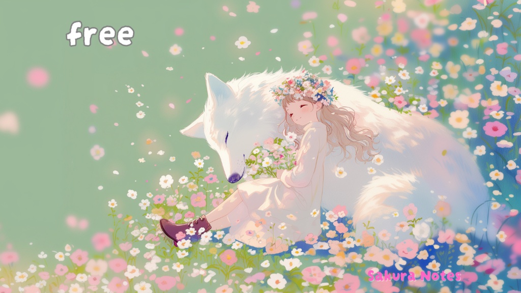 【フリーBGM】「時忘れの花庭」ヒーリングlo-fi 和 - 作業用・配信用