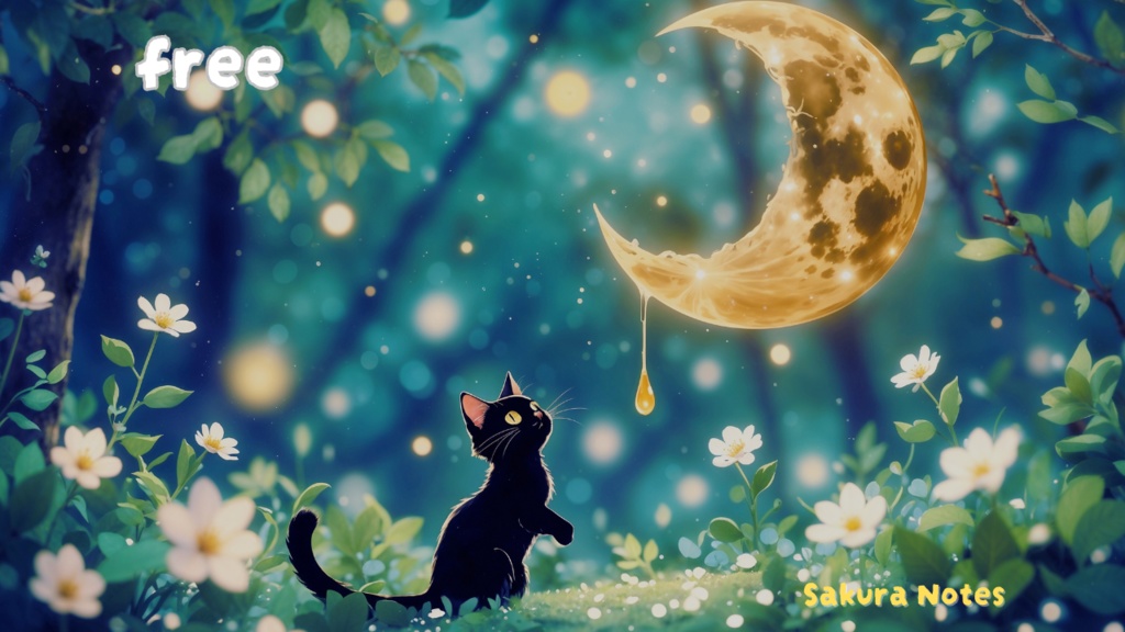 【フリーBGM】「Honey Moonlit Night」kawaii lo-fi jazz和 - 作業用・配信用