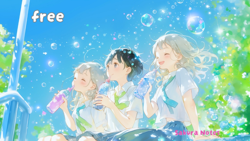【フリーBGM】「ソーダの夏」kawaii future bass和 - 作業用・配信用