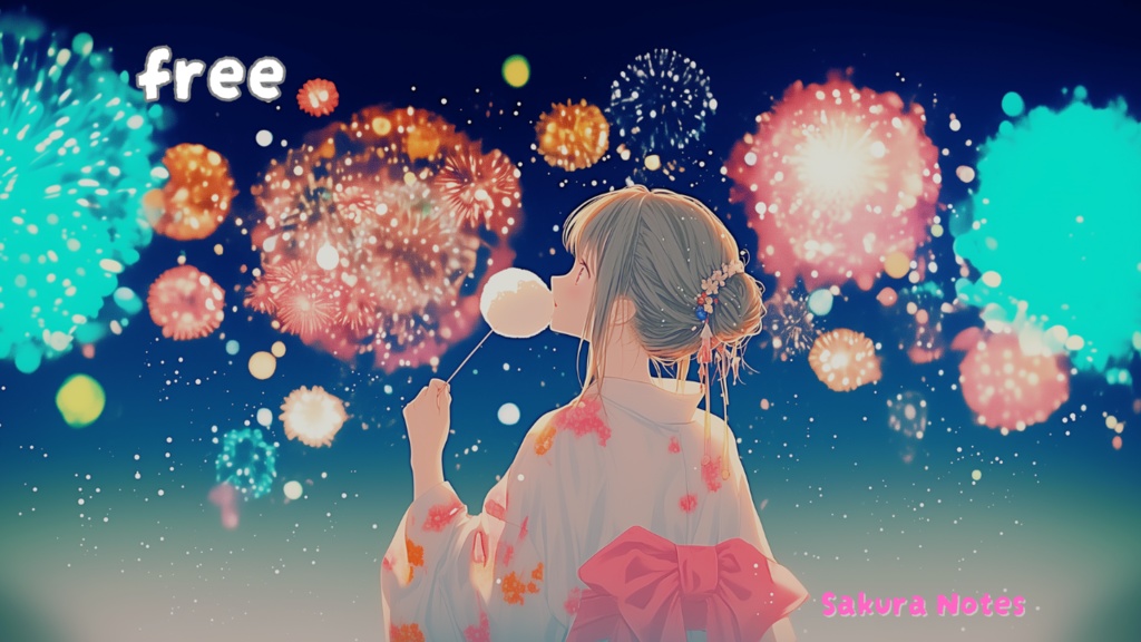 【フリーBGM】「夏祭りの夜 Ⅲ・花火」夜空を彩る和風チル【kawaii future bass】- 作業用・配信用