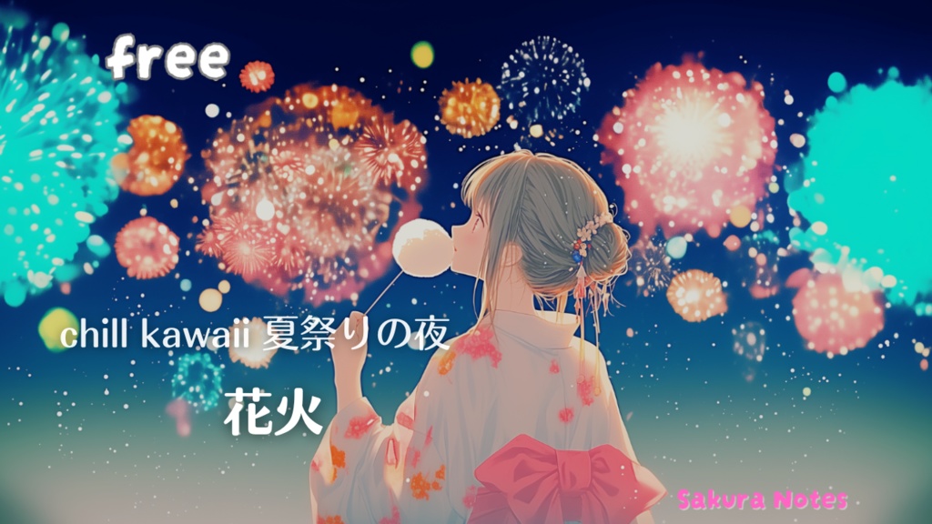 【フリーBGM】夜空を彩る和風チルkawaii - [ 夏祭りの夜 Ⅲ 花火 ] - 作業用・配信用