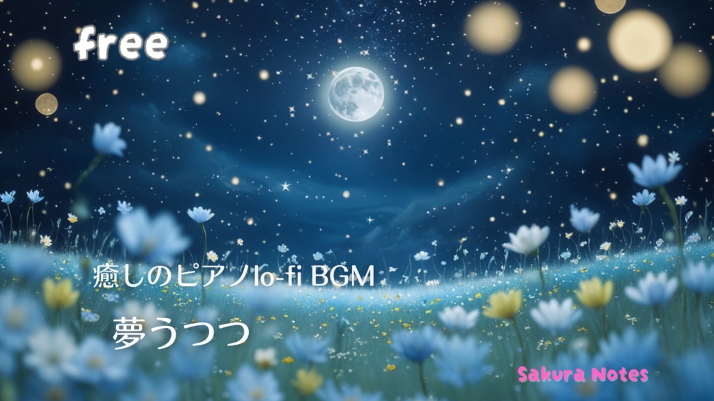 【フリーBGM】癒しの和風lo-fi ピアノ - [ 夢うつつ | 月の足音 ] - 睡眠・瞑想・作業用・配信用
