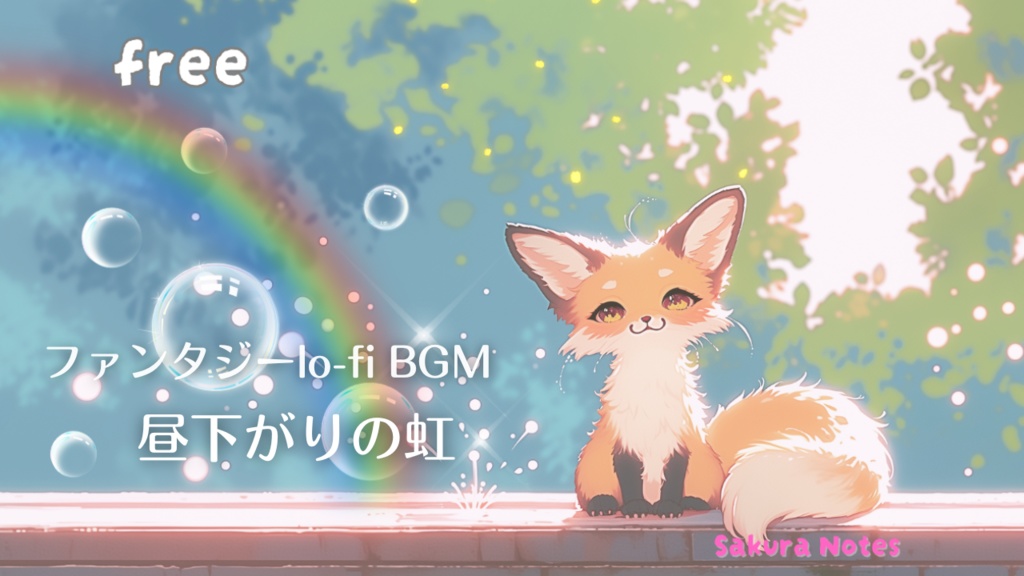 【フリーBGM】アンビエントlo-fi和ファンタジー - [ 昼下がりの虹 | ゆめきつね ] - 作業用・配信用
