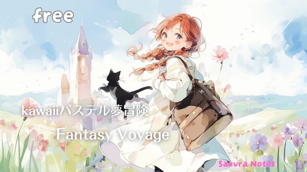 【フリーBGM】kawaiiパステル夢冒険  ep01 - [ 旅のはじまり Fantasy Voyage ] - 作業用・配信用