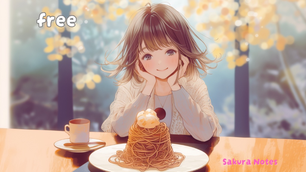 【フリーBGM】kawaii秋スイーツ - [ モンブラン | Sakura Cafe' ] - 作業用・配信用