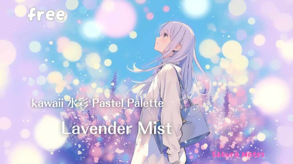 【フリーBGM】パステル色kawaii・水彩 - [ Lavender Mist | Pastel Palette ] - 作業用・配信用