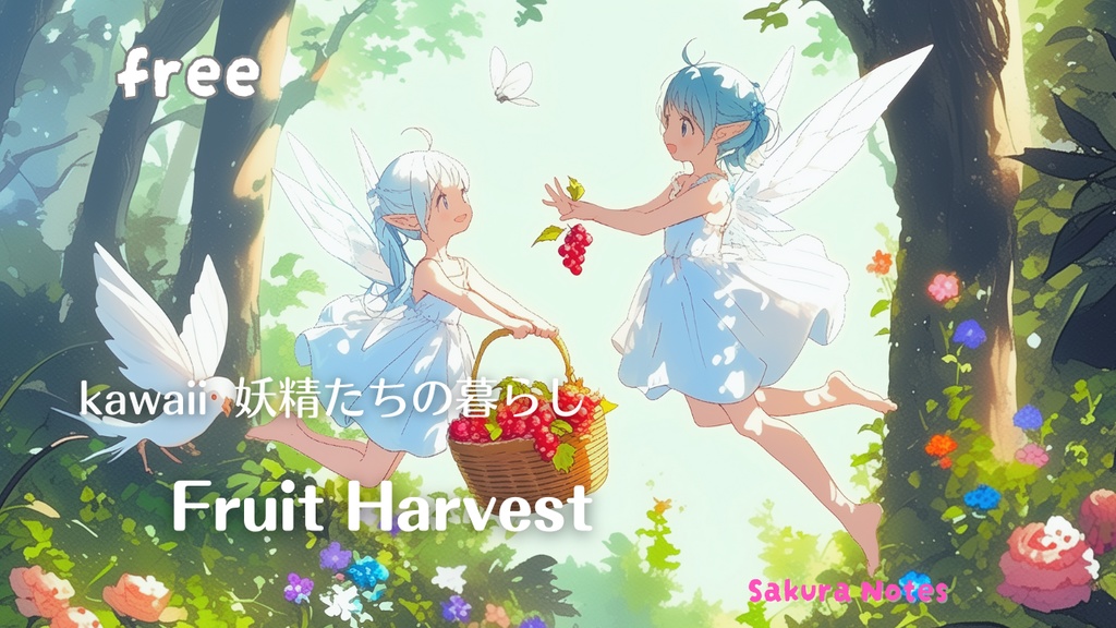 【フリーBGM】kawaii 妖精たちの暮らし - [ Fruit Harvest | Tiny Fairy Garden ] - 作業用・配信用