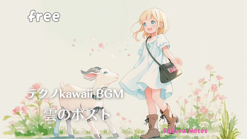 【フリーBGM】まほろばソラノート [ 雲のポスト ] - kawaii / ゆめかわ/ テクノ/  作業用・配信用