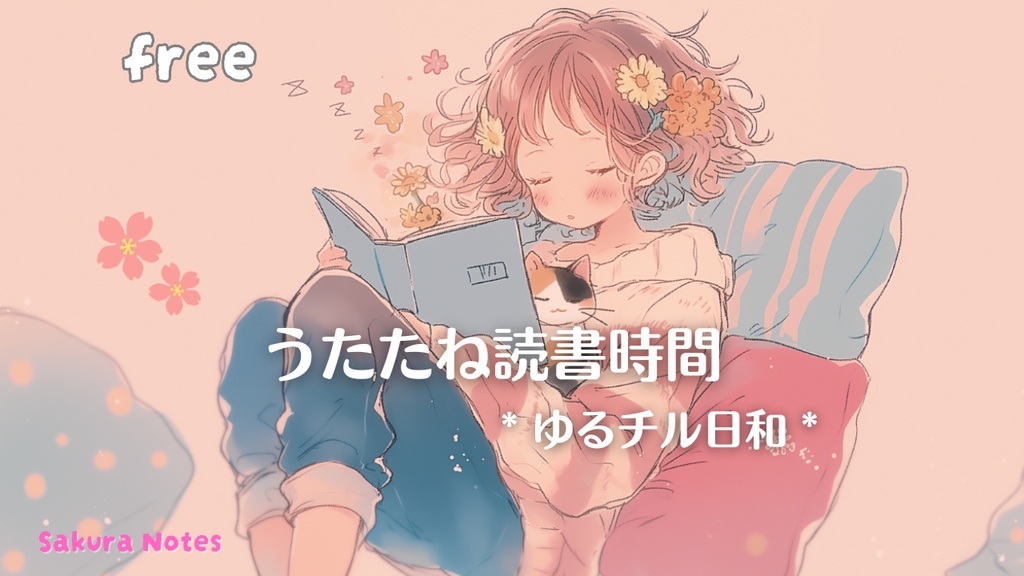 【フリーBGM】うたたね読書時間 《 ゆるチル日和 》-  kawaii / ほっこり / ゆめかわ / 作業用・配信用