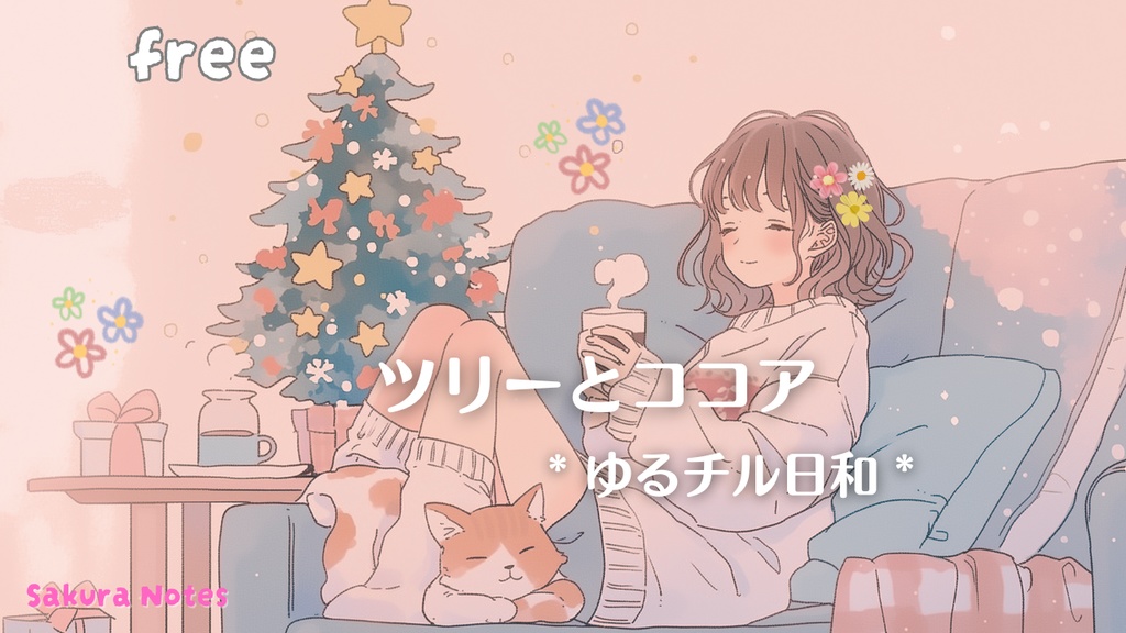 【フリーBGM】 かわいいチル - 作業・配信・リラックス ・クリスマス - [ ツリーとココア  ] kawaii chill / cute background music