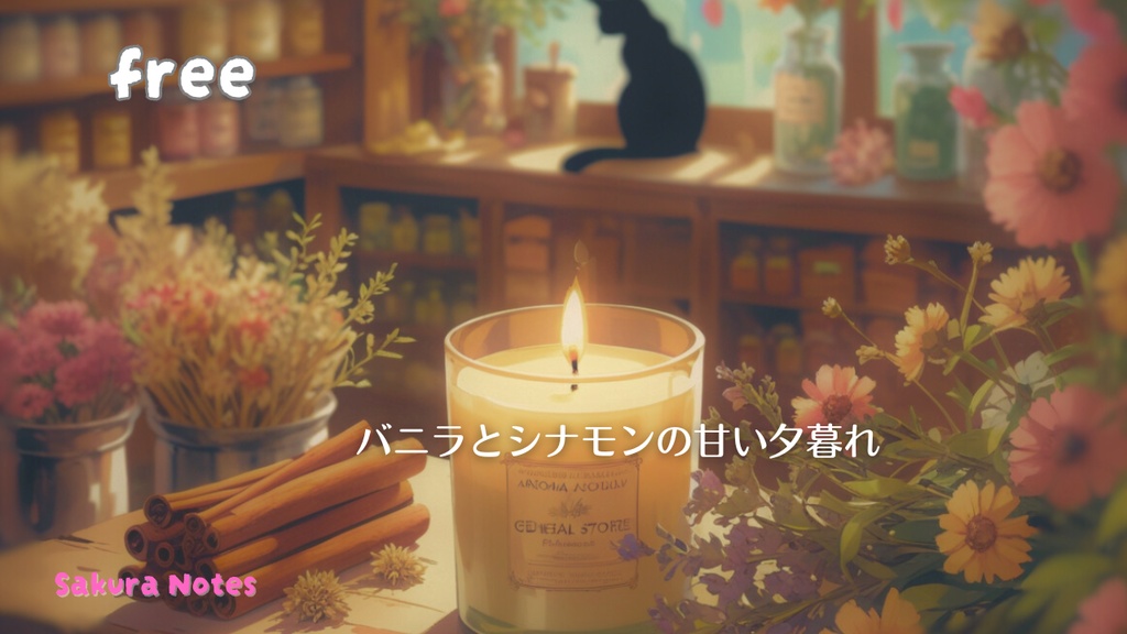 【フリーBGM】 [ バニラとシナモンの甘い夕ぐれ ]  温かい / cozy / kawaii / lo-fi 