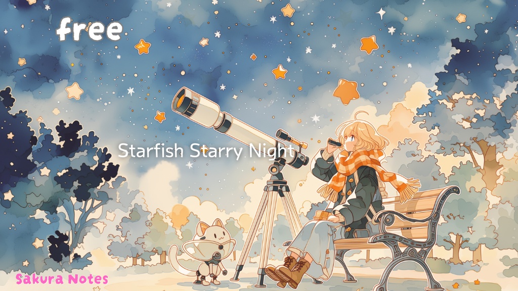 【フリーBGM】 [ Starfish Starry Night ]  幻想pop / ファンタジー / kawaii